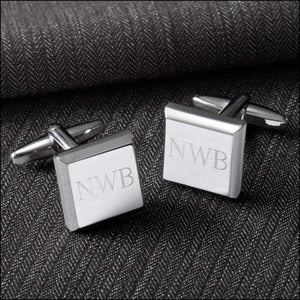 Silver Square Cuff Links