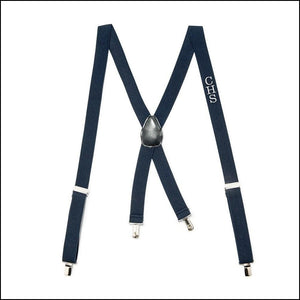 Monogrammed Tuxedo Suspenders Front